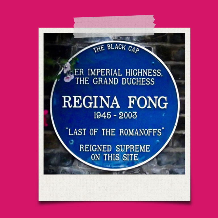 A plaque of Regina Thong 1945 - 2003